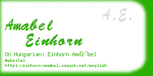 amabel einhorn business card